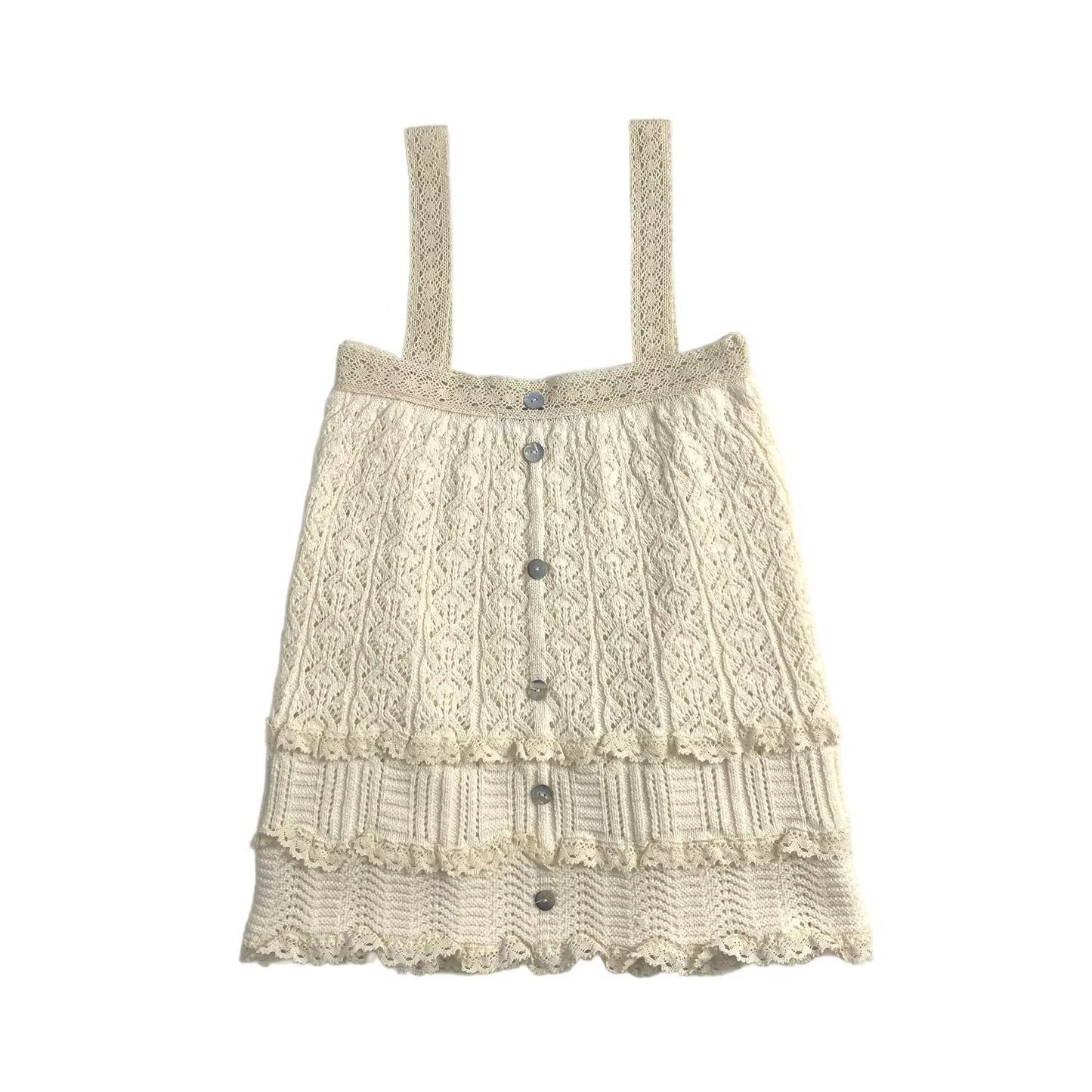 Knitted mesh hollow knitted camisole women's vest